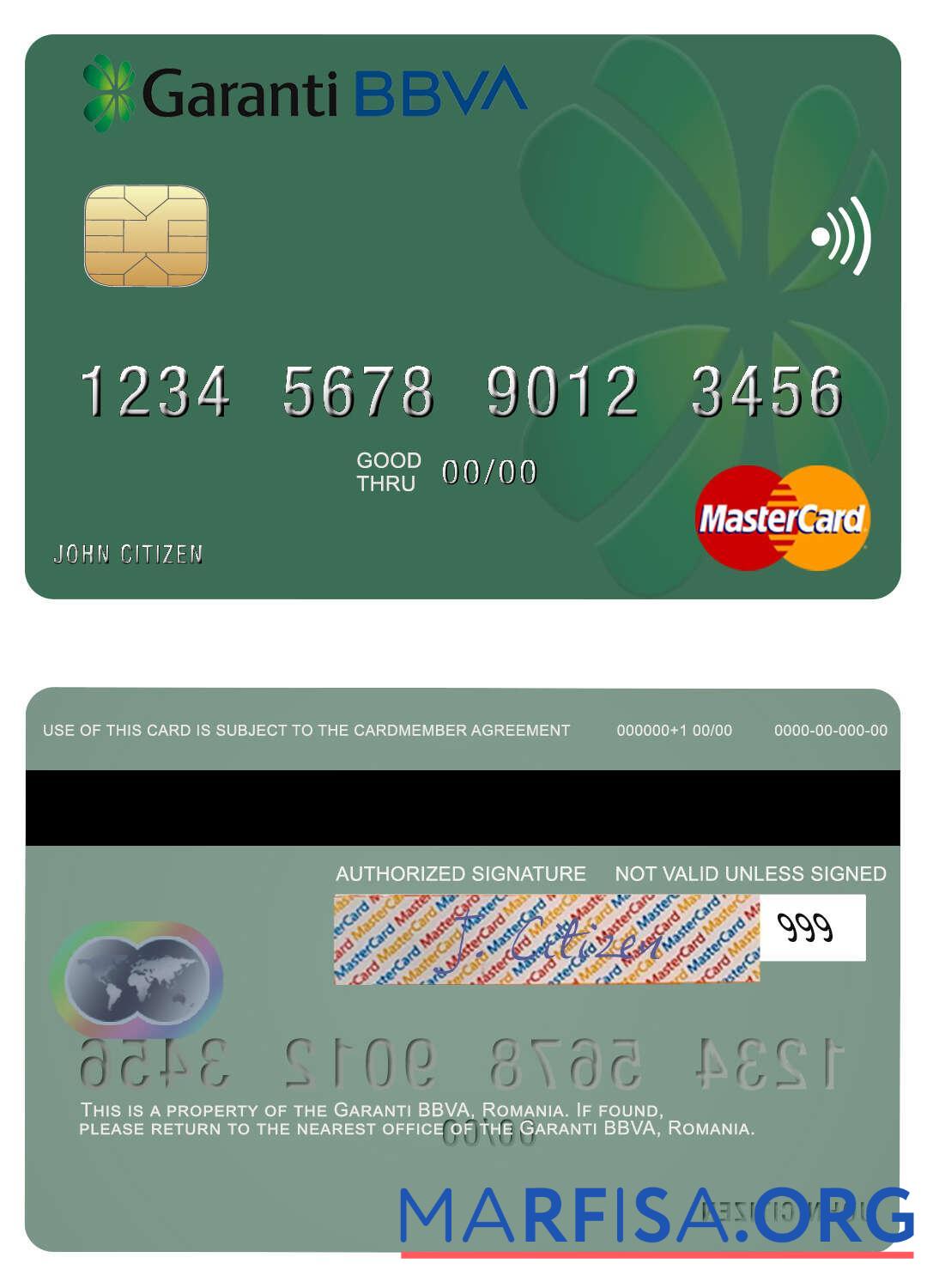 Realistic Romania Garanti BBVA mastercard real example